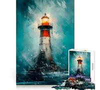 Rompecabezas de Faro nevado para Adultos, 1000 Piezas, Rompecabezas para ejercitar la Mente, Ideal para el hogar, Regalo de cumpleaños (38x26cm)