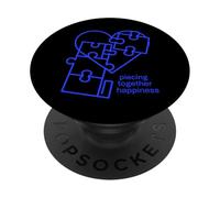 Rompecabezas de Felicidad con diseño de corazón PopSockets PopGrip Adhesivo