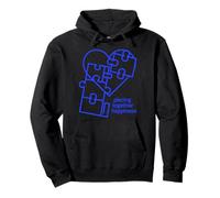 Rompecabezas de Felicidad con diseño de corazón Sudadera con Capucha