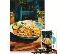 Rompecabezas de Fideos con Lima y Hierbas, 1000 Piezas, para Adolescentes, Desarrollo de la Capacidad Mental, diversión Familiar, Bordes precisos, Regalo Memorable (38x26cm)