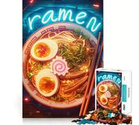 Rompecabezas de Fideos Ramen de 1000 Piezas para Adolescentes, Juego de lógica, Juego de Mesa, Pieza de colección de Arte de Corte preciso (38x52cm)