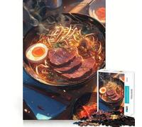 Rompecabezas de Fideos Ramen de 1000 Piezas para Adultos Juguete para ejercitar la Mente Imagen Suave y Relajante para armar Un Regalo Encantador (50x75cm)
