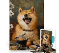 Rompecabezas de Fideos Ramen Shiba Inu de 1000 Piezas para Adolescentes, Juguete para estimular la lógica, Juego Relajante, Arte de Borde Premium, Coleccionable 38x26cm