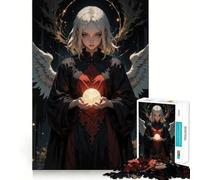 Rompecabezas de Figura angelical con orbe,1000 Piezas,Juego Divertido sin Rebabas,Piezas de Corte Limpio,portátil,Ideal para Viajes (50x75cm)