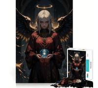 Rompecabezas de Figura angelical con orbe de Cristal,1000 Piezas,Juego cognitivo Divertido,Troquelado de Alta precisión, aliviar el estrés (38x52cm)