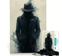 Rompecabezas de Figura misteriosa en Humo para Adultos, 1000 Piezas, Juguete de lógica Resistente, Juego Relajante, Borde Transparente, Regalo artístico (50x75cm)