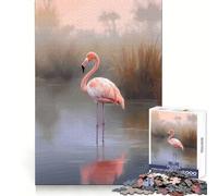 Rompecabezas de Flamenco Americano de 1000 Piezas para Adultos Estimula la agudeza Mental, Proporciona un Entretenimiento Tranquilo y Ofrece Bordes Suaves Un Regalo entrañable (38x26cm)