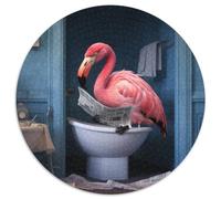 Rompecabezas de Flamenco Leyendo periódico para Adultos, 1000 Piezas de cartón, decoración hogar o la Oficina, Regalo Ideal de Navidad, 67,5 x 67,5 cm
