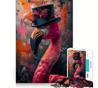 Rompecabezas de Flamenco neón para Adultos, 1000 Piezas, Juguete de lógica, Momento de Paz, Corte Suave, Regalo Premium (50x75cm)