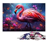 Rompecabezas de Flamenco psicodélico de 1000 Piezas para Adultos, desafiante Juego para Adultos, Actividad interactiva Familiar, 50x75cm/19,68x29,52 Pulgadas