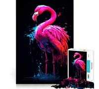 Rompecabezas de Flamenco Rosa de 1000 Piezas para Adolescentes Juguete para desarrollar la Capacidad Mental y Relajarse Corte preciso (38x52cm)