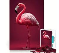 Rompecabezas de Flamenco Rosa de 1000 Piezas para Adultos Regalo Ideal para desarrollar la lógica Juguete para Disfrutar de un Corte preciso y un diseño Elegante (50x75cm)
