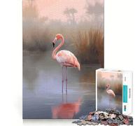 Rompecabezas de flamencos Americanos para Adultos,1000 Piezas,para estimular la concentración,Divertidos,de tamaño Uniforme,Piezas precisas,Actividad para Compartir con Seres Queridos (38x52cm)