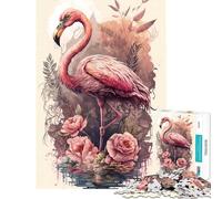 Rompecabezas de flamencos de 1000 Piezas para Adultos Juguete irreal y adictivo para Cultivar la Paciencia Juego Educativo Actividades Familiares Obra de Arte Regalo Ideal (Tamaño 38x26cm)