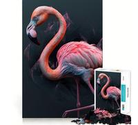 Rompecabezas de flamencos Rosas de 1000 Piezas para Adolescentes Refuerza la Memoria, Calma y relajación Bordes de Calidad (38x26cm)
