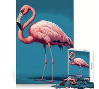 Rompecabezas de flamencos Rosas de 1000 Piezas para Adultos Que mejoran la Memoria y alivian la ansiedad Decoración de Pared con Bordes Afilados (38x26cm)
