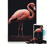 Rompecabezas de flamencos Rosas para Adolescentes, 1000 Piezas, Wise Think Toy, diversión y Entretenimiento, decoración de Pared con Bordes definidos (38x26cm)