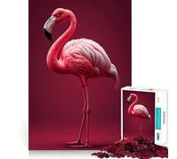 Rompecabezas de flamencos Rosas para Adultos, 1000 Piezas, lógica Clara, Juguete, pasatiempo Tranquilo, Corte Perfecto, Regalo Elegante (38x26cm)