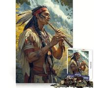 Rompecabezas de flautista Nativo Americano para Adolescentes, 1000 Piezas, diseño Relajante y fácil de armar, Regalo clásico (38x26cm)