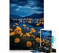 Rompecabezas de Flores Amarillas para Adultos de 1000 Piezas,Juego de Memoria,Ajuste, Compacto,Ideal para Jugar en Familia (38x26cm)