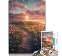 Rompecabezas de Flores Cruzadas de 1000 Piezas para Adolescentes, Regalo, Juego desafiante y Familiar con Piezas de Formas aleatorias Totalmente entrelazadas, 38x26cm