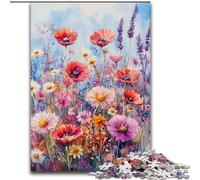 Rompecabezas de Flores de Acuarela de 1000 Piezas para Adultos, Apto para Mayores de 14 años, decoración de Pared, Regalo de cumpleaños de Navidad (26x38cm)