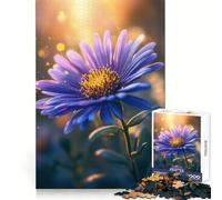 Rompecabezas de Flores de Aster púrpura al Atardecer para Adolescentes, 1000 Piezas, para estimular la Memoria, Juego de Mesa, Montaje de imágenes, Regalo navideño (38x26cm)