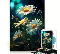 Rompecabezas de Flores de manzanilla lluviosas de 1000 Piezas para Adolescentes Juguete para desarrollar la lógica, Relajante y Divertido Corte preciso Regalo artístico (38x26cm)