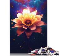 Rompecabezas de Flores de neón de Hoja cósmica, Juego de Bricolaje, Rompecabezas de cartón Premium para Mujeres, Hombres y niños, Regalo para el Día del Niño, 1000 Piezas (26 x 38 cm)