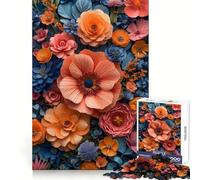 Rompecabezas de flores de papel vintage de 1000 piezas para adultos Fomenta la concentración, desarrolla la habilidad y aprovecha bien el tiempo Se entrelazan perfectamente Sorpresa navideña (38x52cm)
