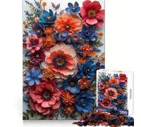 Rompecabezas de Flores de Papel Vintage de 1000 Piezas para Adultos Ideal para Mejorar la concentración y Relajarse Corte Suave Un Regalo Encantador (50x75cm)