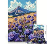 Rompecabezas de Flores de Pradera de montaña para Adolescentes, 1000 Piezas, Juguete Mental, diversión, Corte Premium, Regalo considerado (38x26cm)