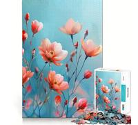 Rompecabezas de Flores Naranjas de 1000 Piezas para Adultos Regalos para Mejorar la Memoria y Relajarse mentalmente Corte Premium Sorpresa cálida (38x52cm)