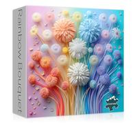 Rompecabezas de Flores para Adultos, 1000 Piezas, Rompecabezas Florales imposibles, Rompecabezas Colorido Degradado de Arco Iris Duro, desafiante Rompecabezas de Primavera, 1000 Piezas