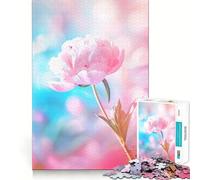 Rompecabezas de Flores Rosas de 1000 Piezas para Adolescentes Mejora la Memoria Fácil de Usar Ocio Corte Firme Decoración de Pared (38x52cm)