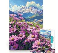 Rompecabezas de Flores Silvestres de montaña para Adultos, 1000 Piezas, Logic Boost Toy Group Joy Premium Edge, Sorpresa de cumpleaños (50x75cm)