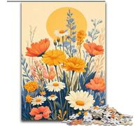 Rompecabezas de Flores Silvestres de Verano de 1000 Piezas para Adolescentes Un Juego desafiante Ideal para Regalar a Toda la Familia (26x38cm)
