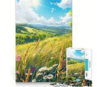 Rompecabezas de Flores Silvestres Estilo Anime de 1000 Piezas para Adultos Divertido Juego de Memoria Requiere Corte Experto Actividad Relajante para Grupos en Interiores (38x52cm)