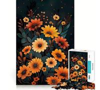 Rompecabezas de Flores Silvestres para Adultos,1000 Piezas,diversión,Juego, Corte láser,Tiempo Tranquilo,Ejercicio Mental en casa (38x26cm)