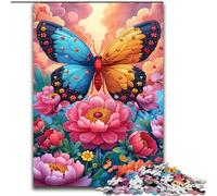 Rompecabezas de Flores y Mariposas para Adolescentes, 1000 Piezas, Juego desafiante Cada Pieza es única Diversión Familiar desafiante (26x38cm)