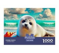 Rompecabezas de Foca para Adultos y niños. 1000 Piezas, Juguete con desafío Imposible, Juegos educativos, decoración del hogar, para Adultos y niños Mayores de 14 años, 52x38cm/1000pcs