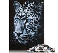 Rompecabezas de fotografía de la Pantera Blanca, Papel 100% Reciclado, Rectangular, de Primera Calidad, para Mujeres y Hombres, 1000 Piezas (75 x 50 cm)