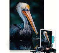 Rompecabezas de fotografía de Vida Silvestre con Retrato de pelícano para Adultos, 1000 Piezas, Juguete para concentrarse, Relajarse, Bordes Ajustados, selección de Deseos de Papá Noel (50x75cm)