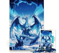 Rompecabezas de Frozen One El dragón de Hielo para Adolescentes, 1000 Piezas, para desarrollar la Memoria, Tiempo Libre, Bordes limpios, un Regalo Encantador 38x52cm