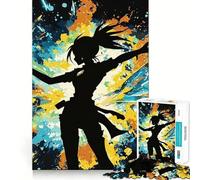 Rompecabezas de Fuegos Artificiales de Chica Anime,1000 Piezas,Juguete de construcción Focus,Ajuste Firme,Montaje Seguro,Juguete de Entretenimiento para Interiores (38x52cm)