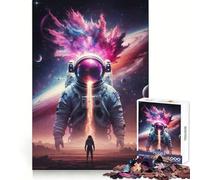 Rompecabezas de Fuga cósmica de Astronauta para Adolescentes, 1000 Piezas, estimulación Cerebral, Escape Relajante, Corte Premium, Regalo navideño (38x26cm)