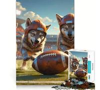 Rompecabezas de fútbol clásico de Cachorros de Lobo,1000 Piezas,Juego de Memoria Cerebral, Corte láser,Actividad Absorbente para Noches tranquilas (38x52cm)