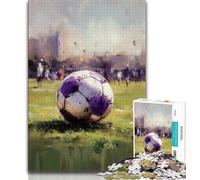 Rompecabezas de fútbol Coloridos para Adolescentes, 1000 Piezas, para Pasar el rato en casa, Cada Pieza es única, un Juego Familiar desafiante y Divertido, 38x26cm