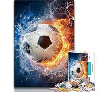 Rompecabezas de fútbol de Hielo y Fuego 1000 Piezas Ideal para Adultos Ideal para la interacción Entre Padres e Hijos 75x50cm