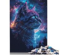 Rompecabezas de Galaxia de Gato Espacial, desafiante y Estimulante, de cartón 100% Reciclado, para Adultos y Adolescentes, Regalo de cumpleaños, 1000 Piezas (75 x 50 cm)